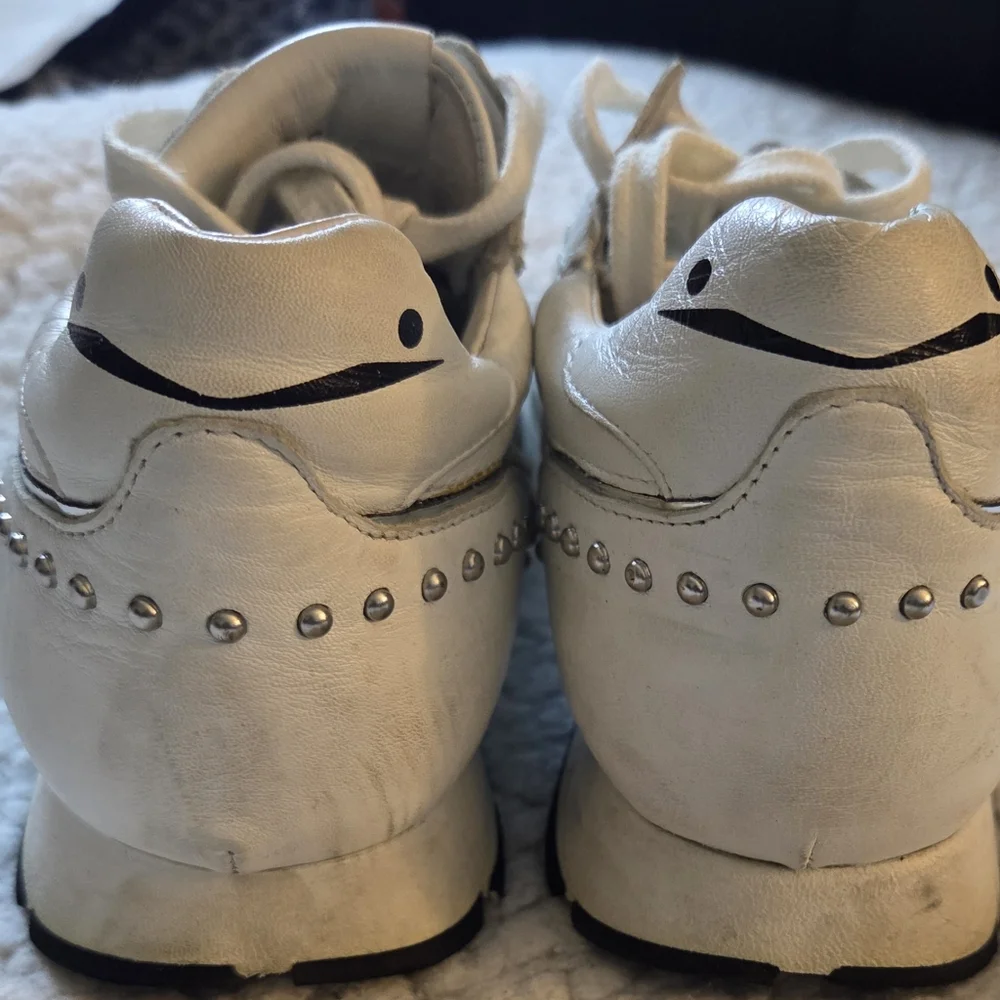 Voile Blanche Women’s White‎ Silver Leather Mesh Sneakers Size 39 Italy US 8.5/9